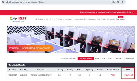 idp candidate login trf
